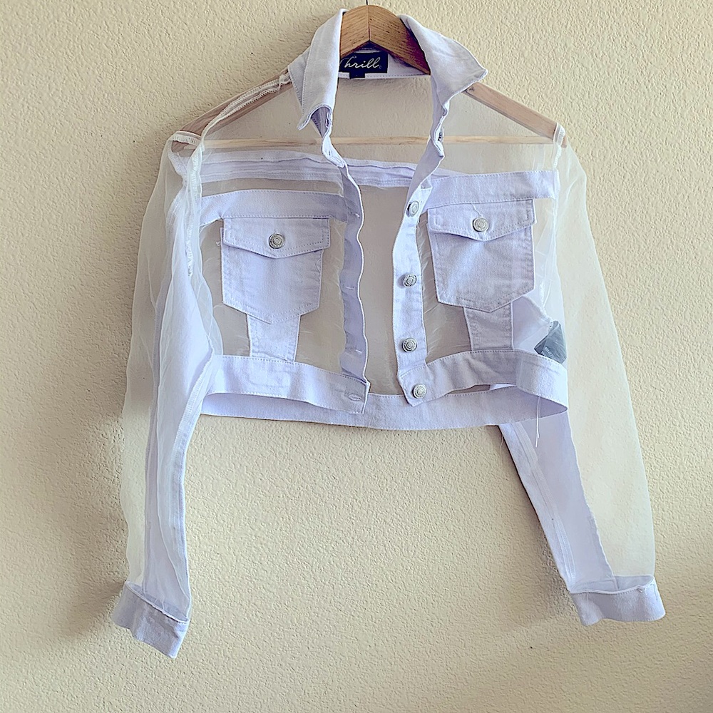 Cropped Sheer Jacket